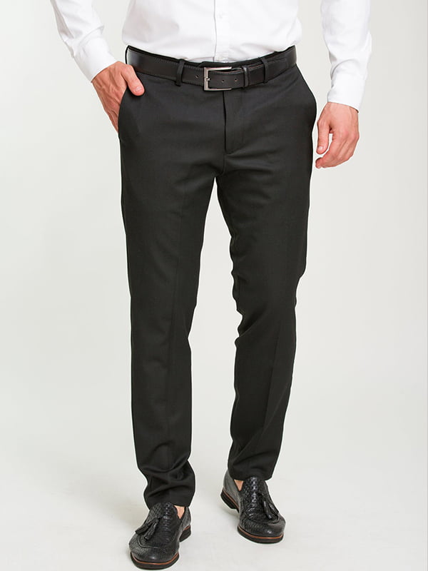 Чорні класичні штани з кишенями | 6728281