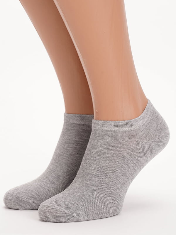 Шкарпетки короткі однотонні сірі | 6729114