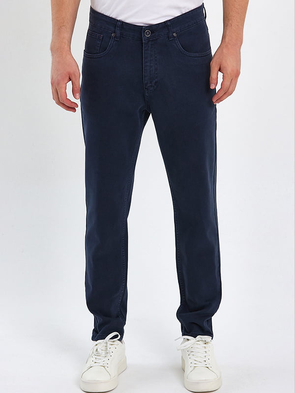 Сіро-сині брюки прямого крою | 6729290