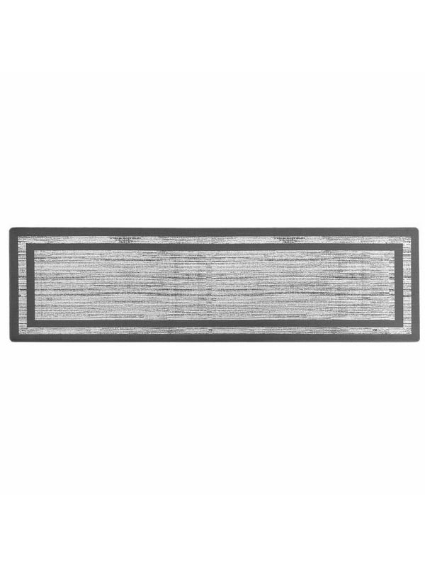 Антиковзаючий водонепронекний кухонний килимок і з ефектом пам'яті сірі з окантовкою ( 44x150x 1 см)  | 6730898