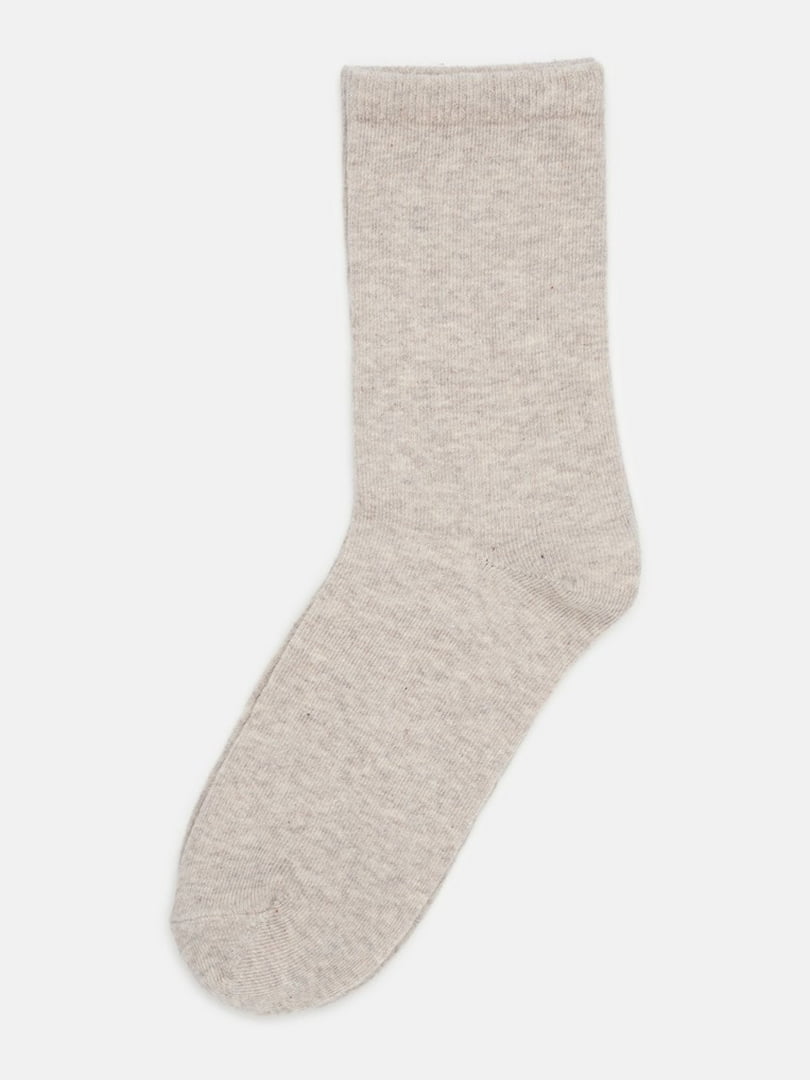 Високі бежеві шкарпетки з м'якого трикотажу | 6735381