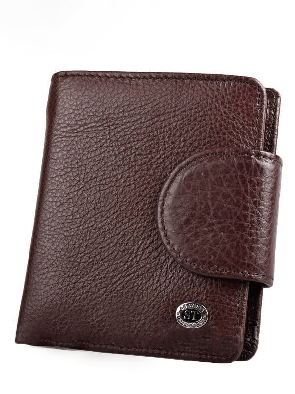 Шкіряний коричневий гаманець | 6736853