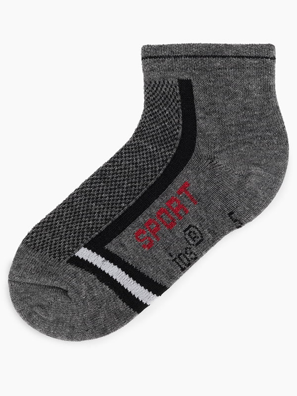 Шкарпетки сірі з принтом | 6739658