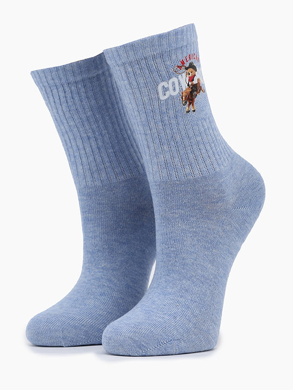 Шкарпетки (20-22) сині з принтом | 6747090