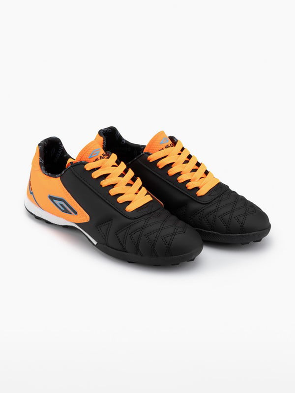 Кросівки спортивні чорного кольору з помаранчевими вставками | 6746779