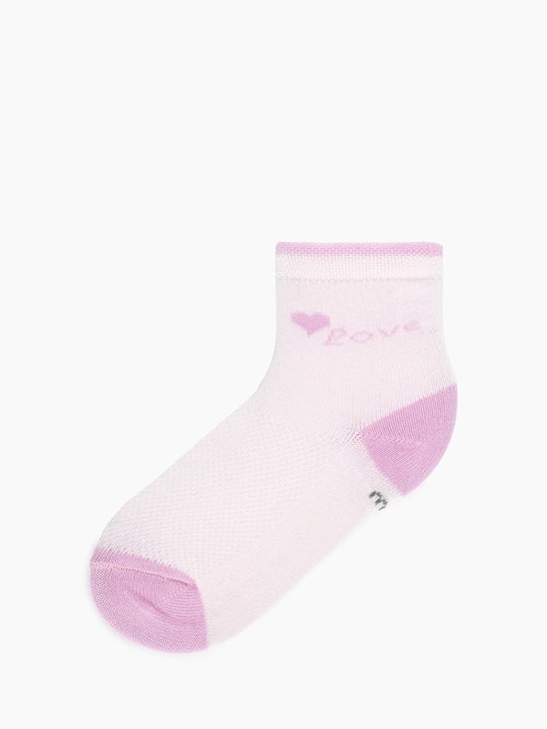 Шкарпетки рожеві з принтом | 6747114