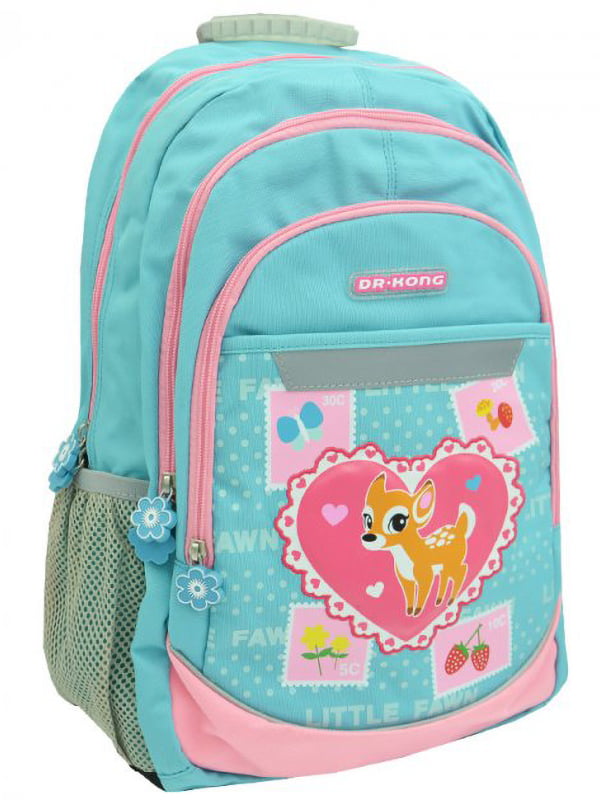 Рюкзаки для початкової школи блакитний з принтом | 6739615