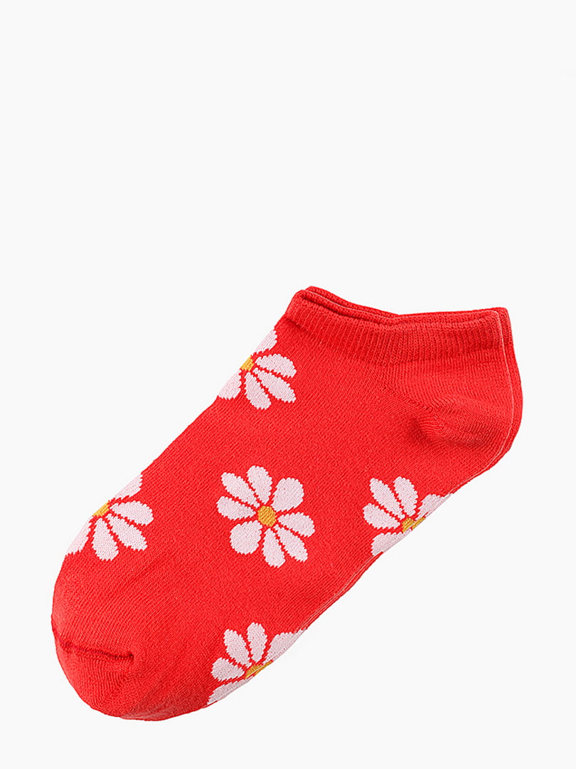 Шкарпетки червоні в принт | 6748005