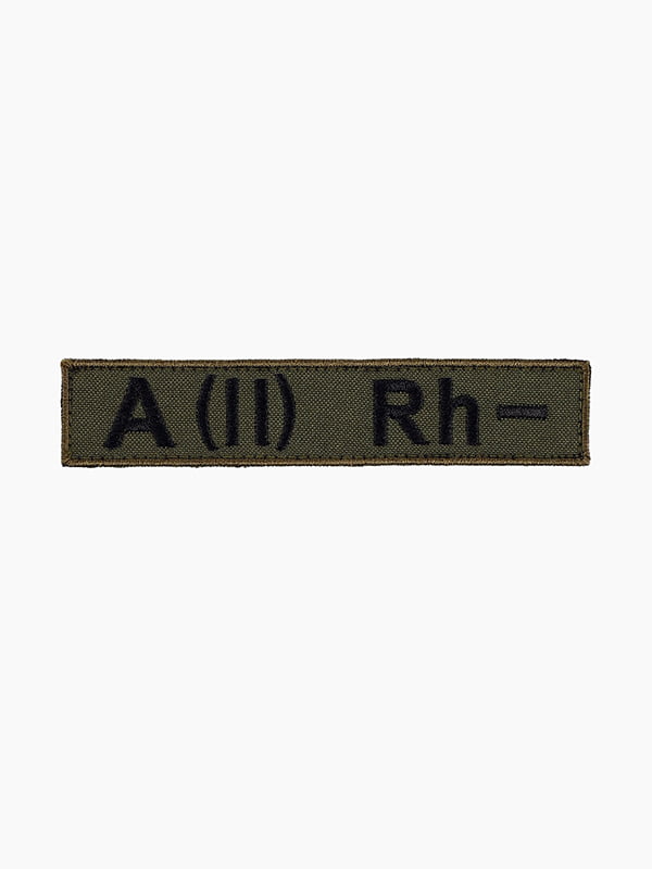 Шеврон А(ІI) Rh (-) кольору олива (12 х 2,5 см) | 6748026