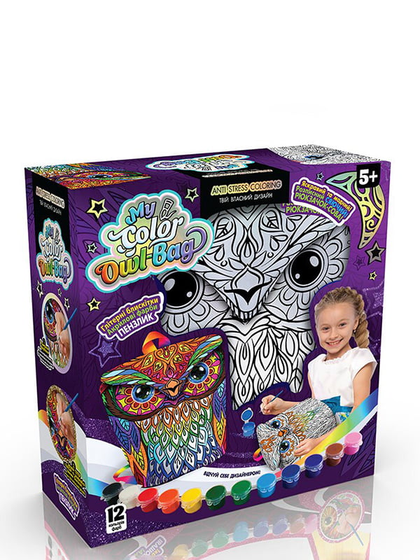 Набір для креативної творчості "My Color Owl-Bag" рюкзачок-сова укр.  | 6748979