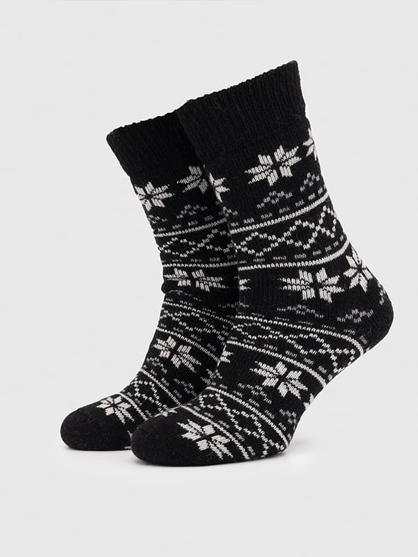 Чорні шкарпетки з принтом (36-40 р.) | 6749141