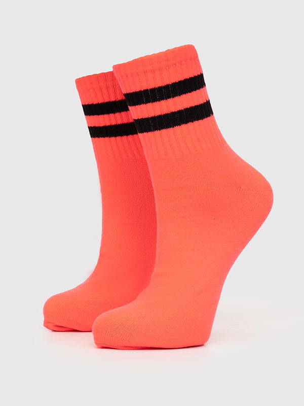 Рожеві шкарпетки з смужками (35-40 р.) | 6751606