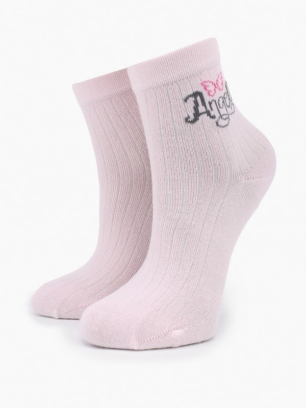 Шкарпетки (18-20) рожеві з принтом | 6752553