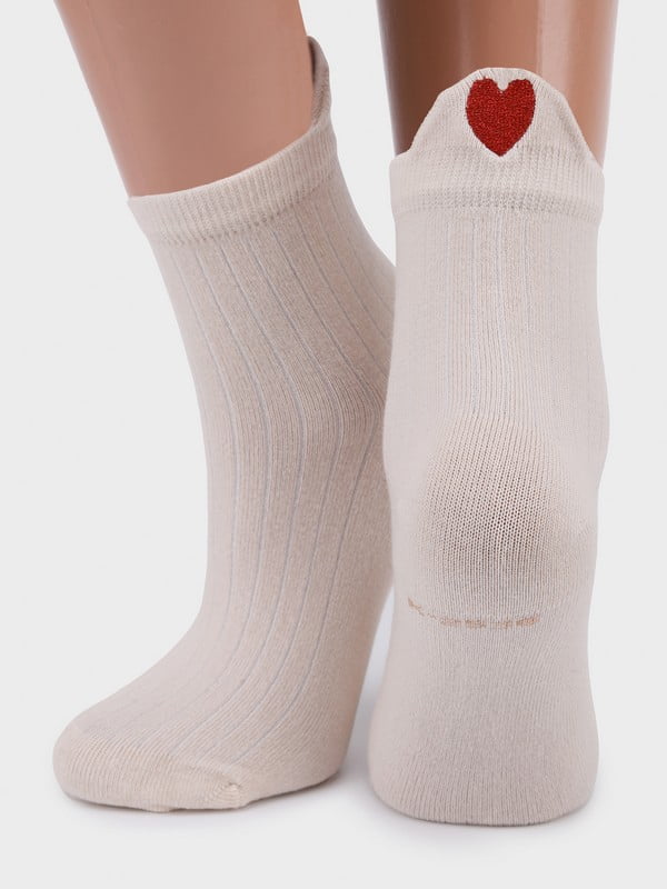 Шкарпетки (36-40)  бежевого кольору | 6753653
