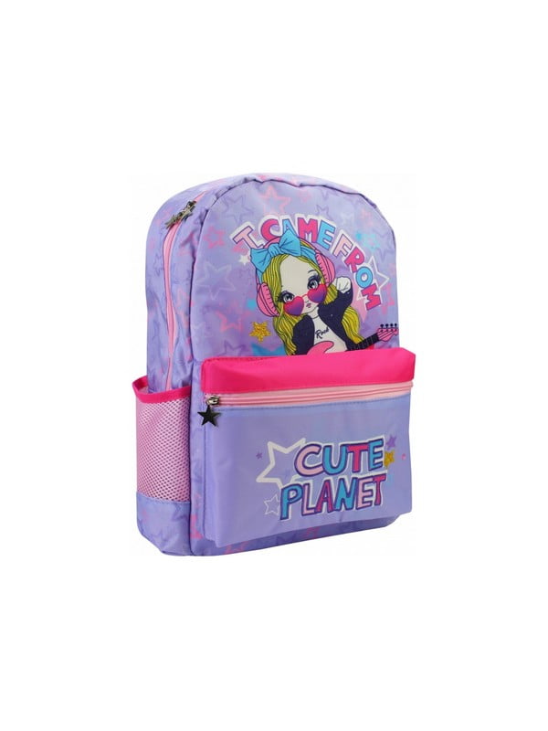 Рюкзак для початкової школи рожево-бузковий з малюнком | 6754660