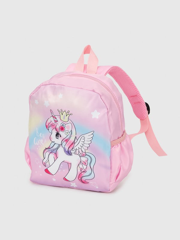 Рюкзак дошкільний рожевий з принтом | 6754703