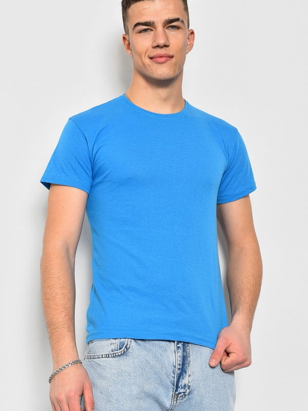 Блакитна базова футболка | 6769053