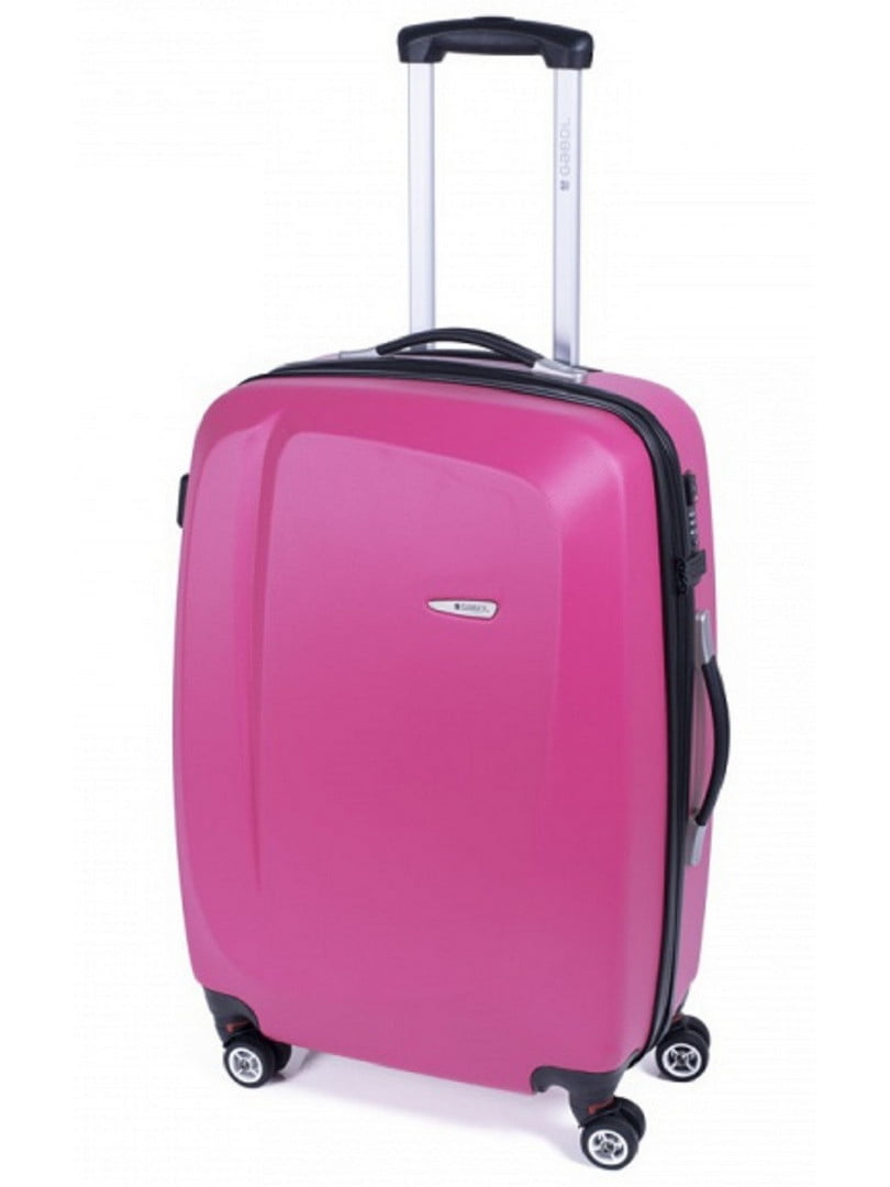 Середня пластикова валіза рожевого кольору | 6766594