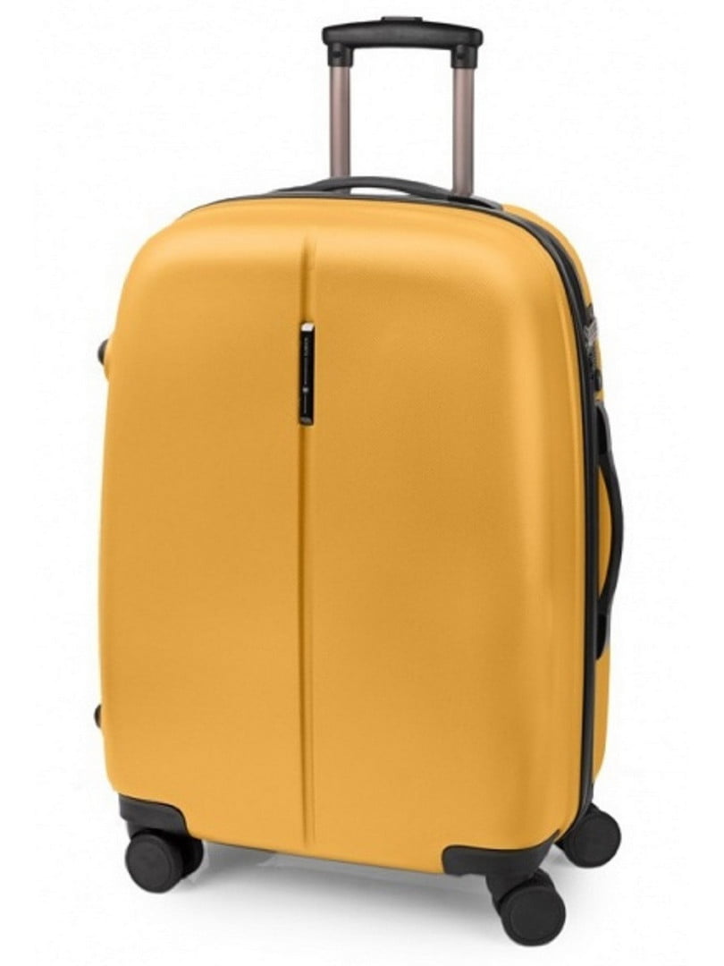 Середня пластикова валіза жовтого кольору | 6766599