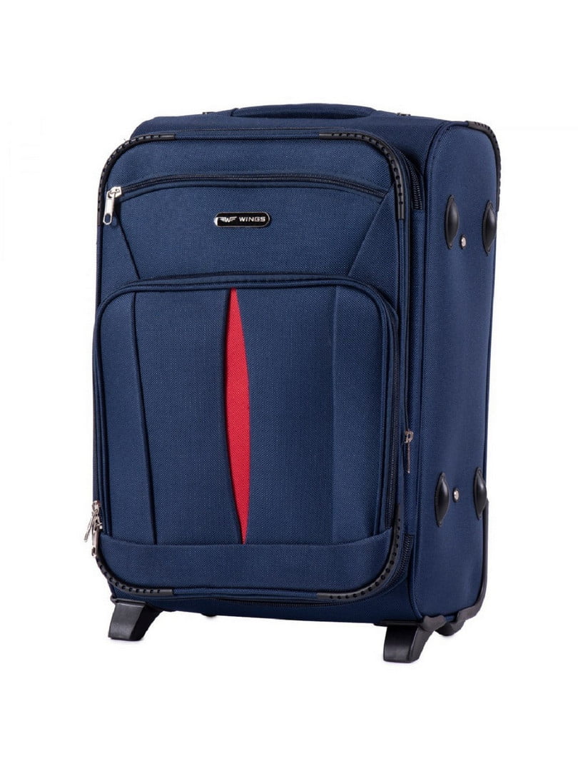 Мала тканинна валіза синього кольору на 2-х колесах | 6767044