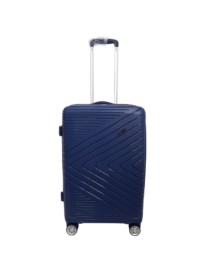 Середня пластикова валіза синього кольору | 6767108