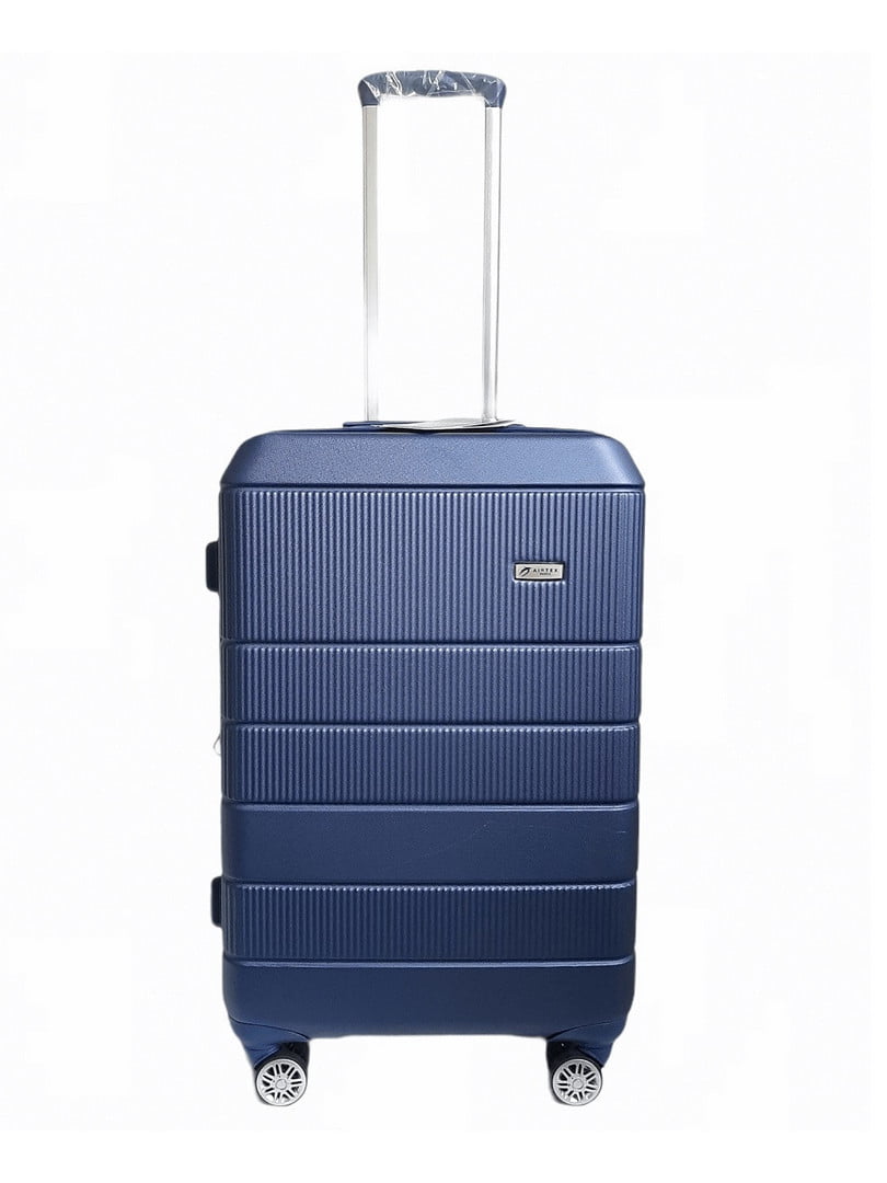 Середня пластикова валіза синього кольору | 6767114