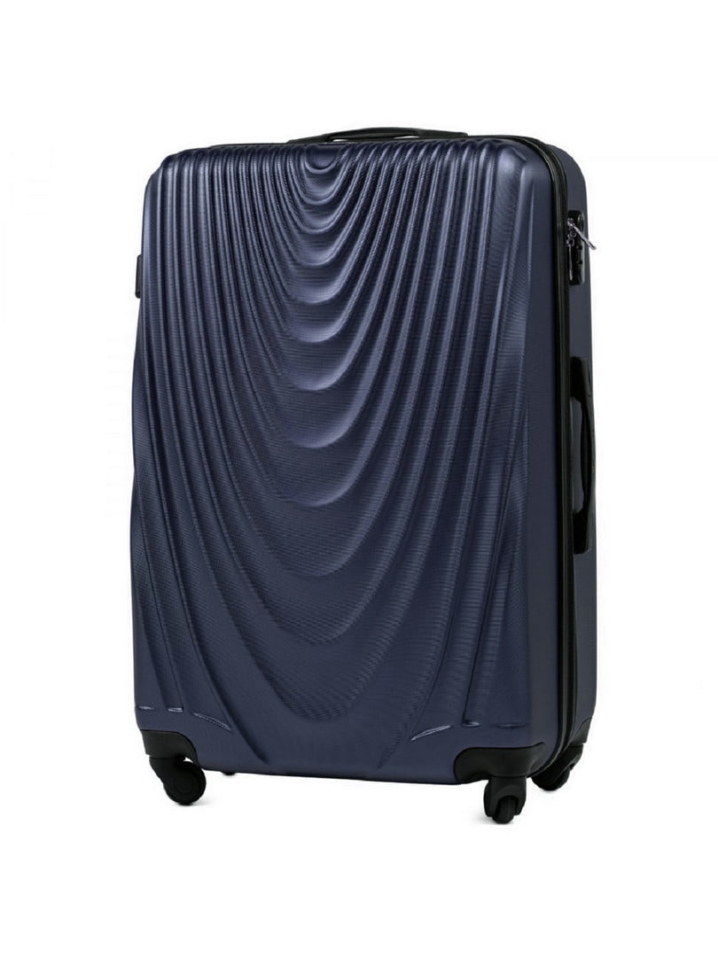 Велика темно-синя дорожня валіза на 4-х колесах з розширенням (86 л) | 6767315