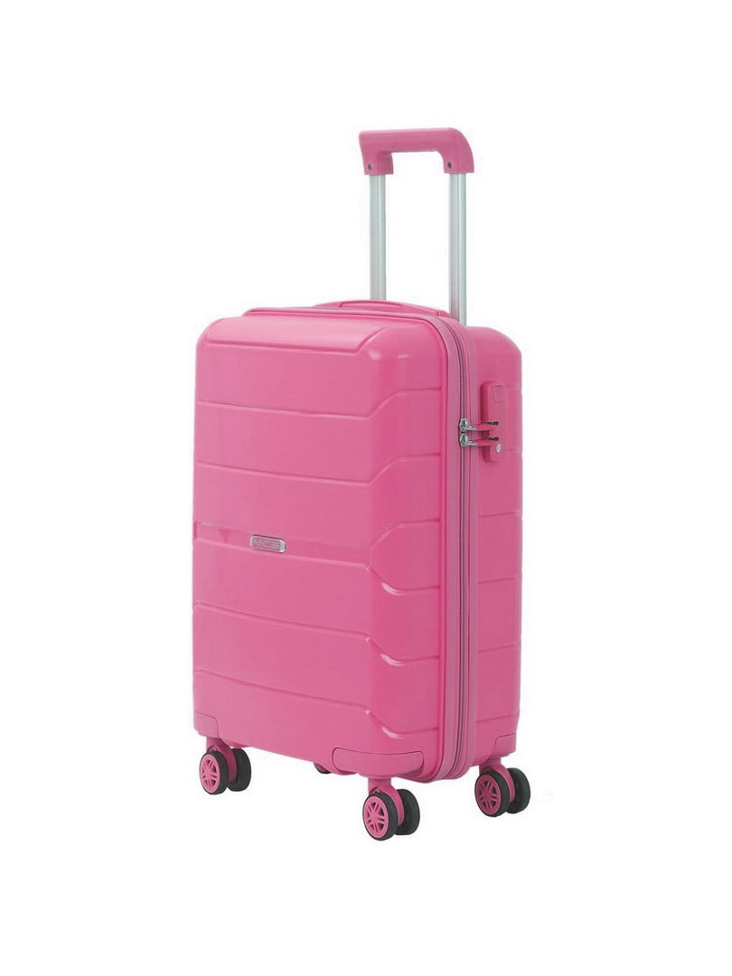 Маленька пластикова валіза рожевого кольору на 4-х колесах | 6767359