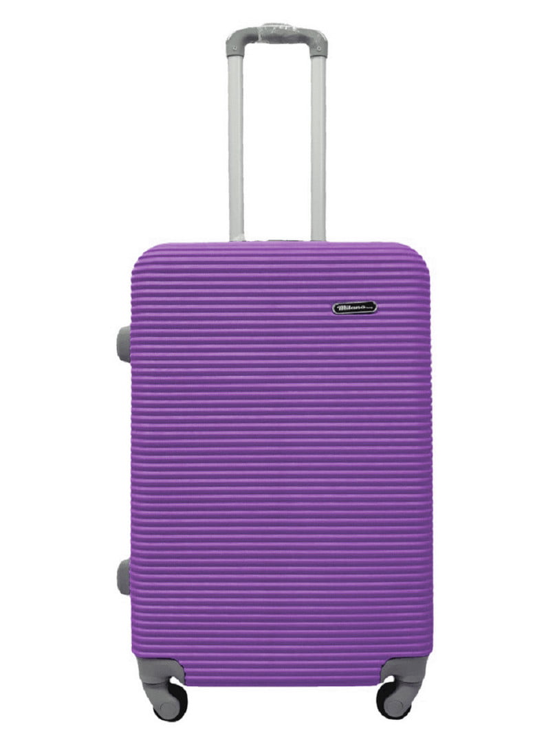 Пластикова валіза середнього розміру фіолетова на 4-х колесах | 6767542