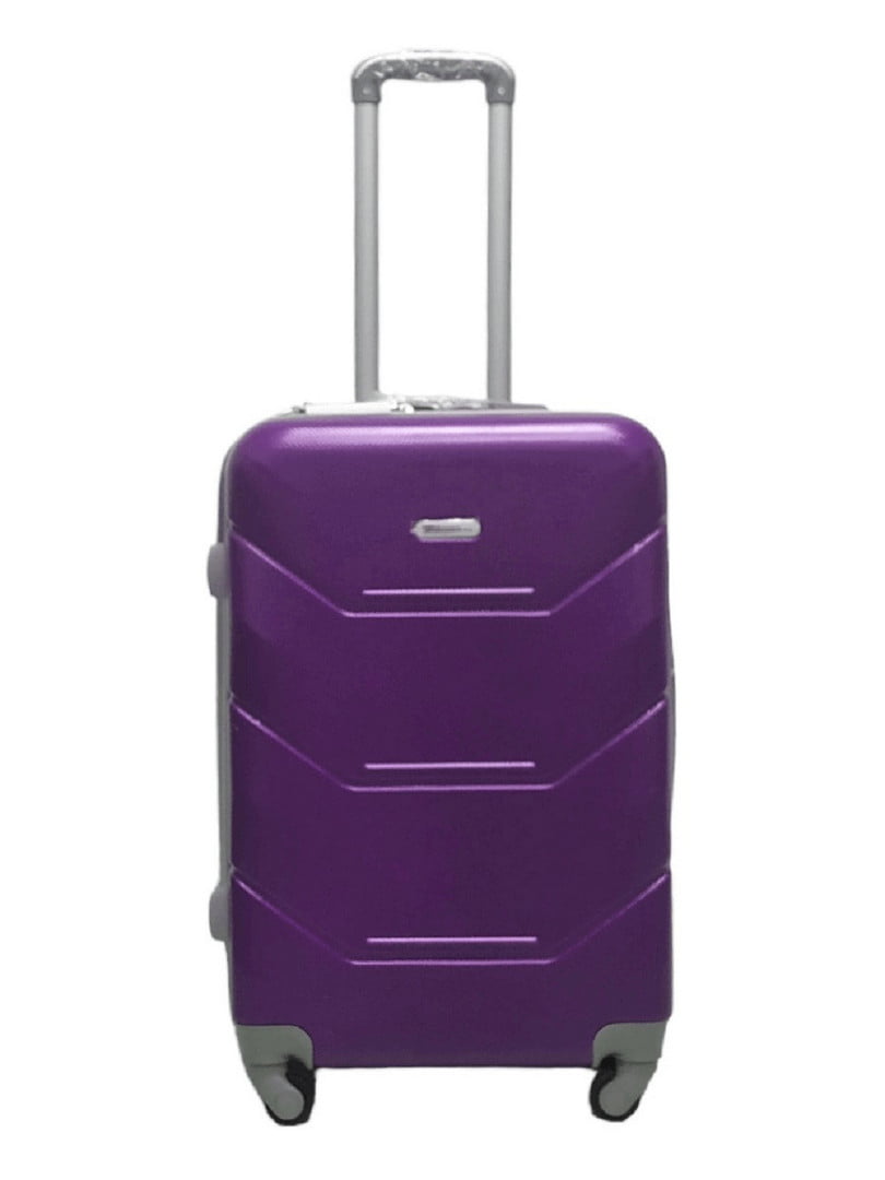 Пластикова валіза середнього розміру фіолетова на 4-х колесах | 6767762