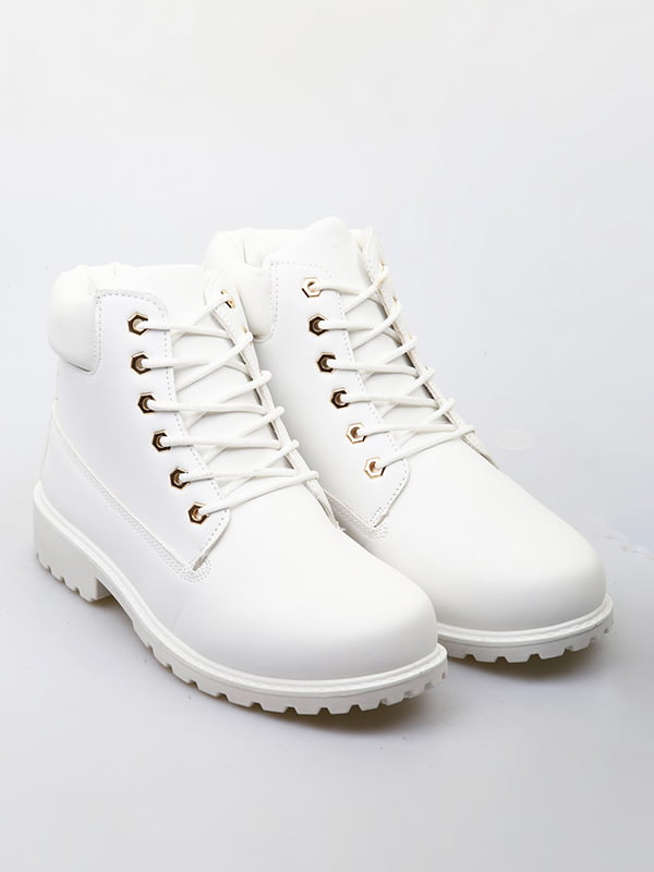 Білі черевики на шнурівці | 6776024