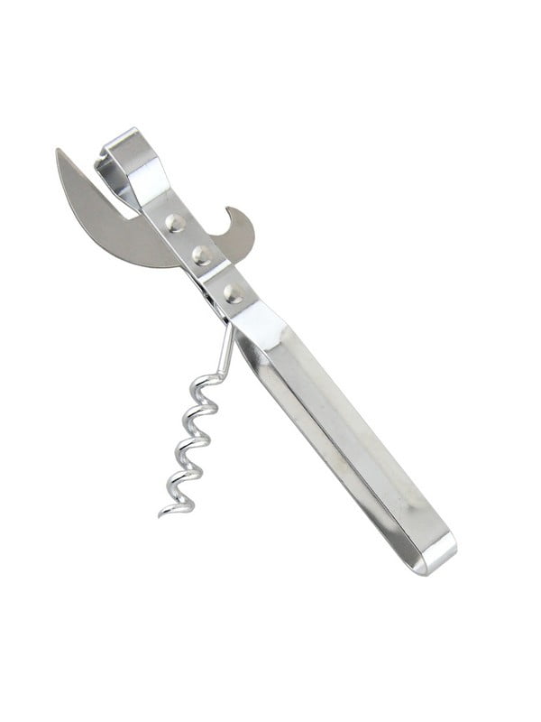 Універсальна відкривачка / консервний ніж зі штопором металевий 3 в 1 | 6776686