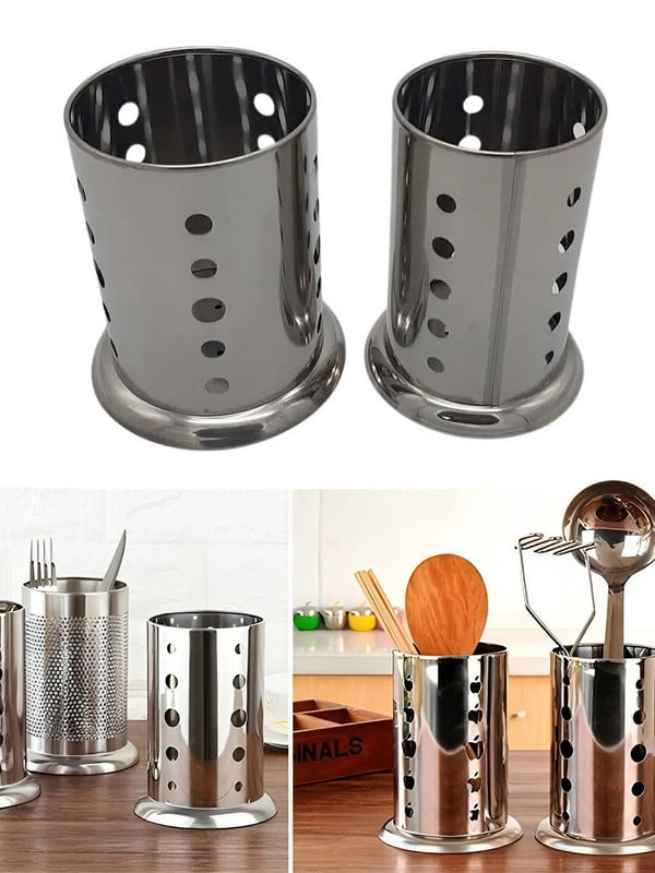 Підставка-стійка для сушіння кухонного приладдя та столових приладів з нержавіючої сталі (набір 2 шт.) | 6776738