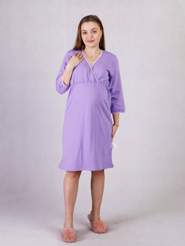 Фіолетова нічна сорочка для вагітних | 6780803