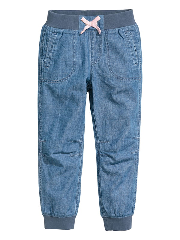 Светло-синие трикотажные брюки | 6782364