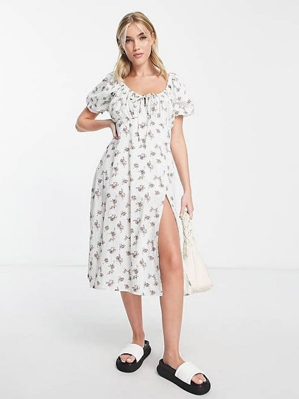 Біла сукня в квітковий принт | 6790812
