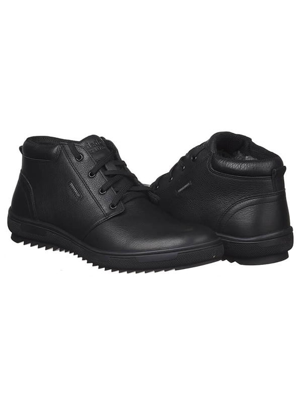 Черные зимние кожаные ботинки | 6795791