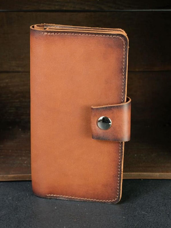 Кожаный коричневый кошелек-клатч "Нова" | 6798095
