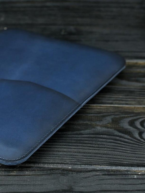 Кожаный синий чехол для MacBook | 6798396