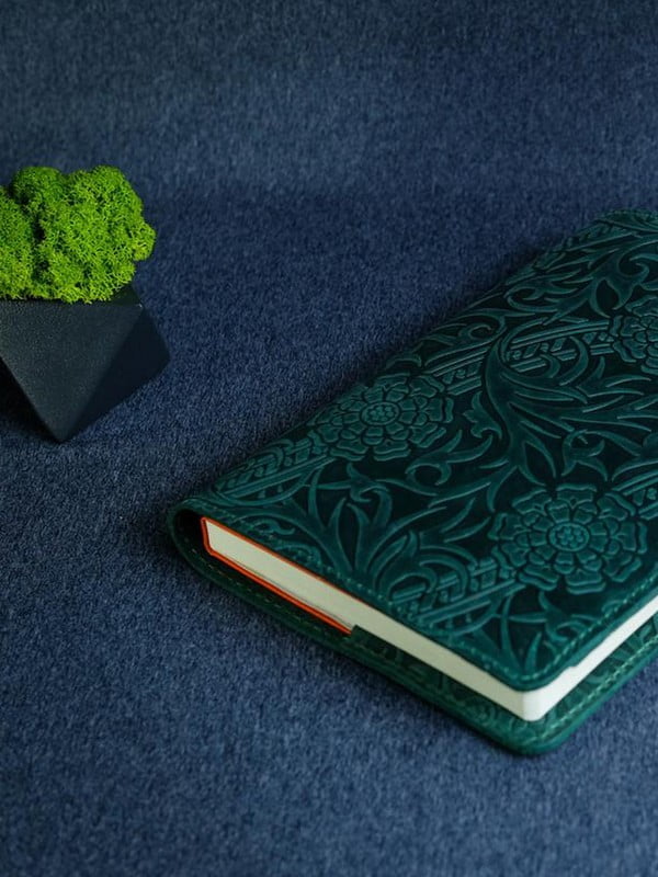 Обкладинка з пеналом для щоденника формату А5 "Модель №16" зеленого кольору | 6800901