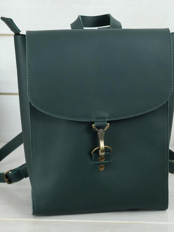 Рюкзак з натуральної шкіри "Венеція" зелений | 6797599