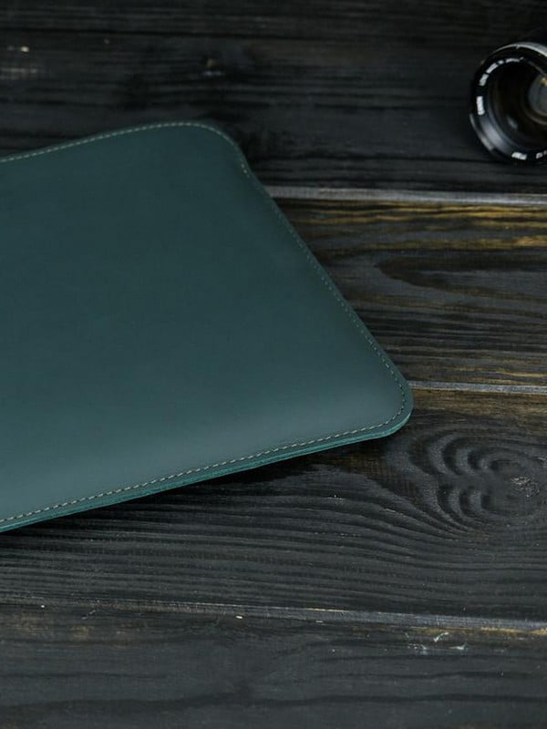 Шкіряний зелений чохол для MacBook | 6799069