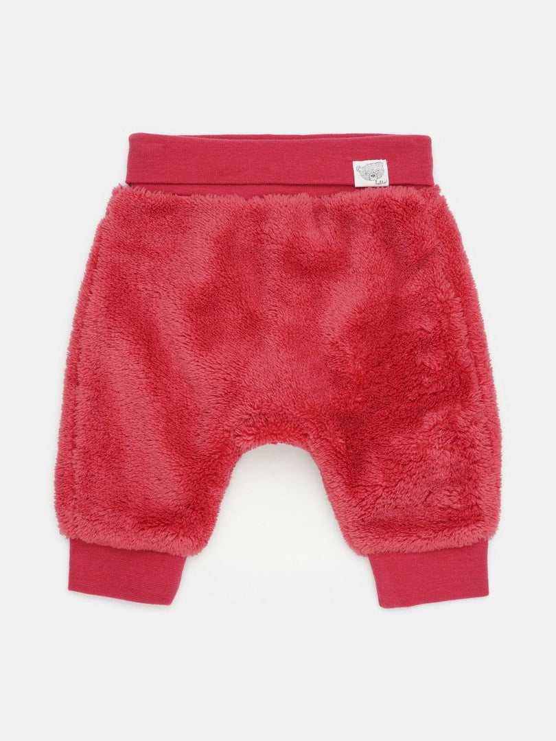 Темно-рожеві хутряні штани | 6801963