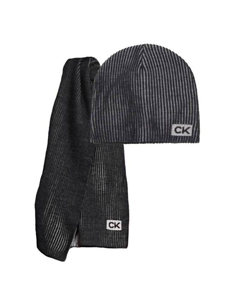 Комплект чорний: шапка та шарф | 6804412