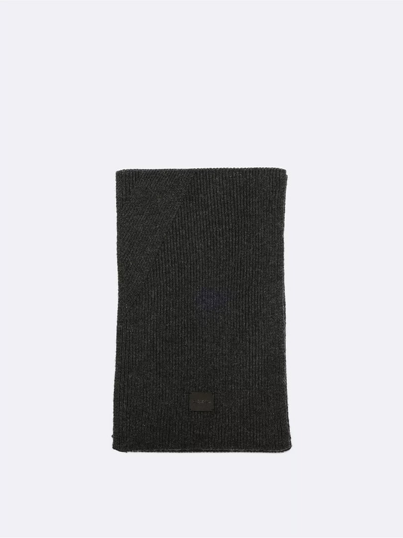 В`язаний шарф темно-сірий | 6804443