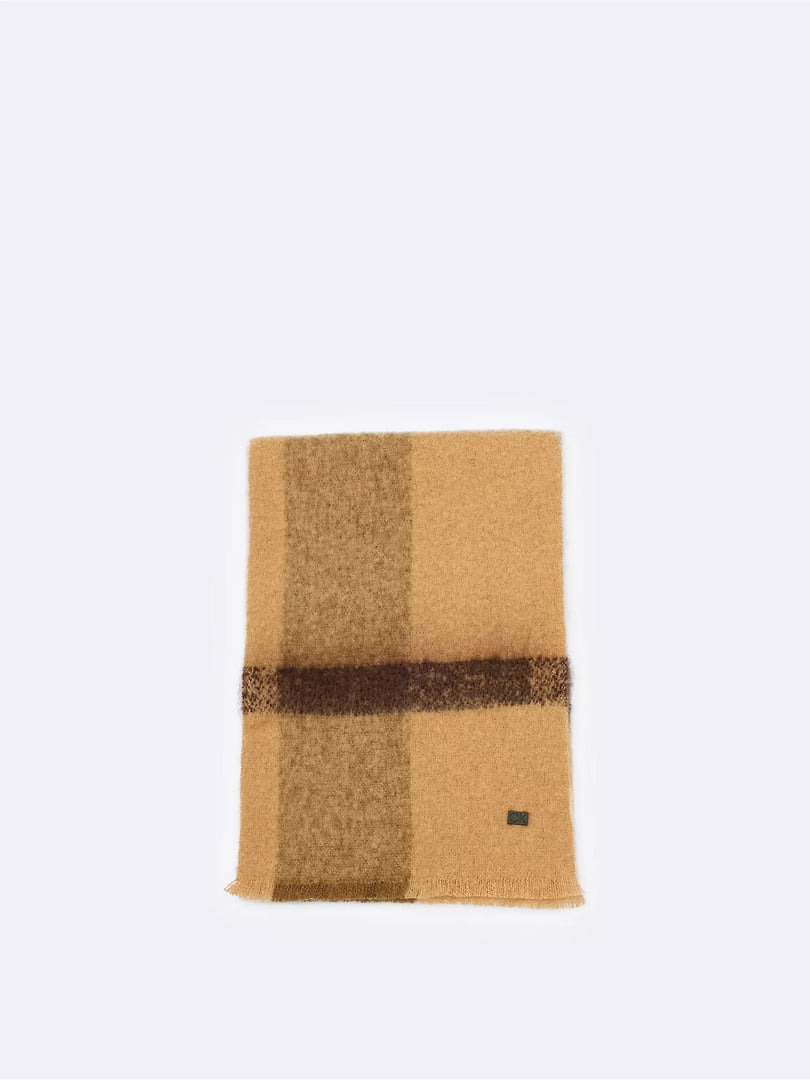 В`язаний шарф коричневий | 6804445