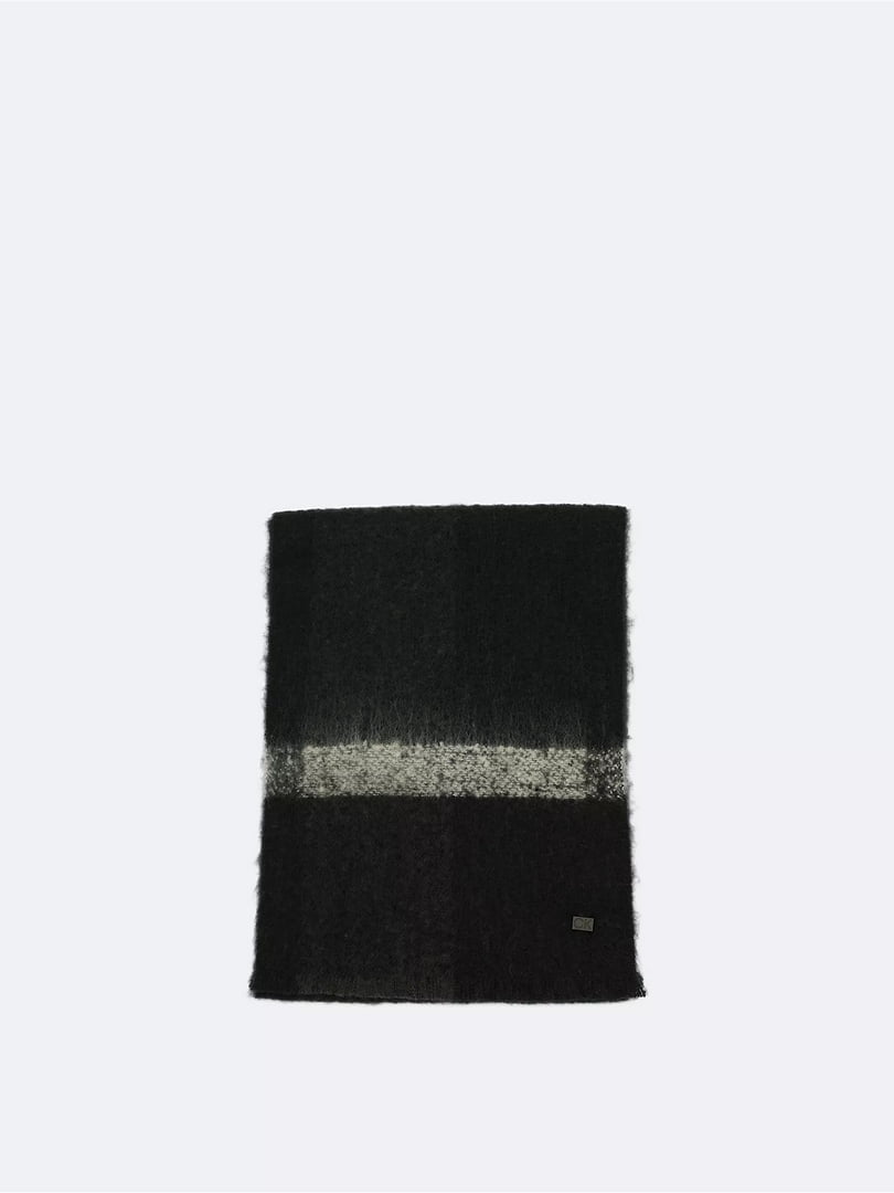 Вязаный шарф черный | 6804446