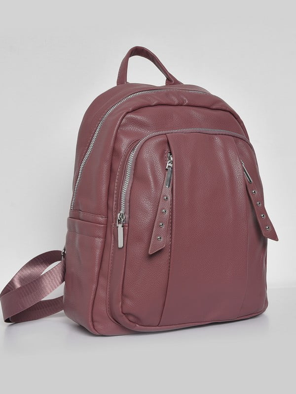 Рюкзак з екошкіри темно-рожевого кольору | 6809283