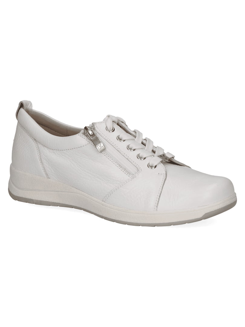 Білі шкіряні кросівки з блискавками | 6815978
