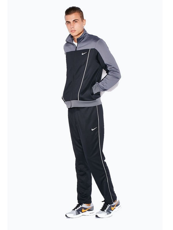 Черно-серый спортивный костюм с лого: кофта и брюки | 6817407